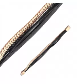 Плетеный браслет из экокожи и стали TATIC SLQ-1017R мужской