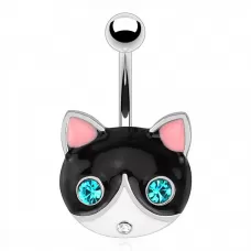 Украшение для пирсинга пупка PiercedFish NAL14826 в виде кошки