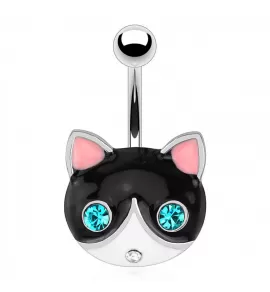 Украшение для пирсинга пупка PiercedFish NAL14826 в виде кошки