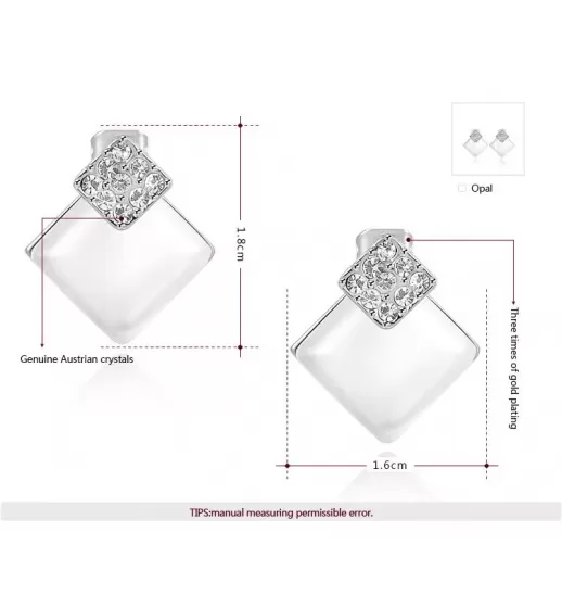 Серьги ROZI RR-49345A перламутровые ромбы