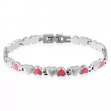 Браслет из стали TATIC SBS-1036 с сердечками