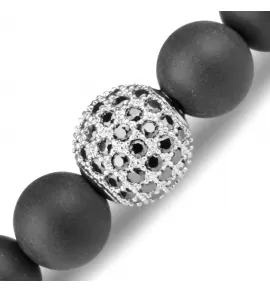 Эластичный браслет Everiot Select LNS-2015 из агата с фианитами