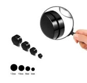 Серьги-клипсы из стали на магните Everiot MG-8 (фейк-плаги)