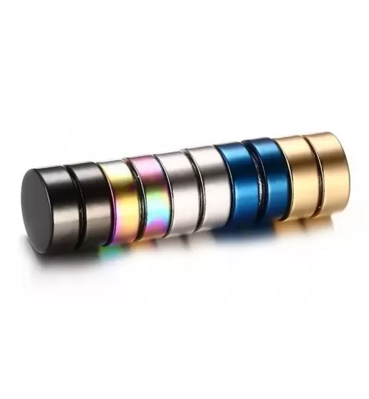 Серьги-клипсы из стали на магните Everiot MG-8 (фейк-плаги)
