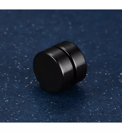Серьги-клипсы из стали на магните Everiot MG-8 (фейк-плаги)