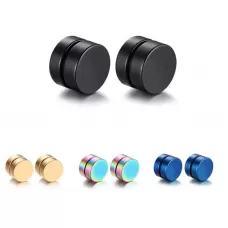 Серьги-клипсы из стали на магните Everiot MG-8 (фейк-плаги)