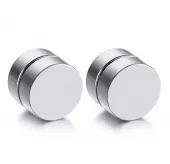 Серьги-клипсы из стали на магните Everiot MG-8 (фейк-плаги)