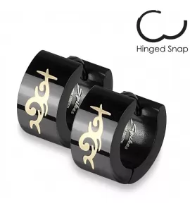 Серьги-кольца стальные TATIC SE2134 с орнаментом