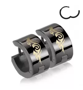 Серьги-кольца стальные TATIC SE2134 с орнаментом