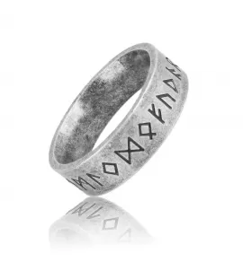 Кольцо из стали TATIC SR-BR-096 с рунами