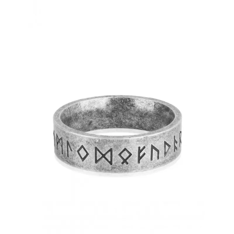 Кольцо из стали TATIC SR-BR-096 с рунами