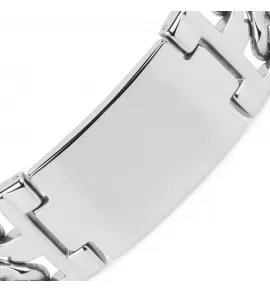 Панцирный мужской браслет-цепь TATIC SSBQ-0788 из стали с поверхностью под гравировку