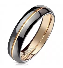Кольцо Tisten из титан-вольфрама (тистена) R-TS-056 черное