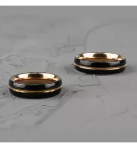 Кольцо Tisten из титан-вольфрама (тистена) R-TS-056 черное