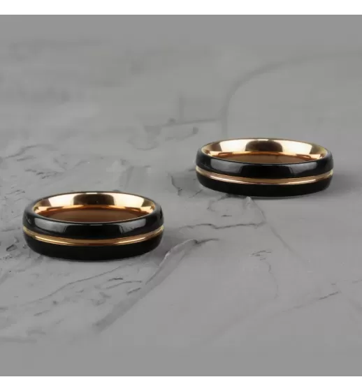 Кольцо Tisten из титан-вольфрама (тистена) R-TS-056 черное