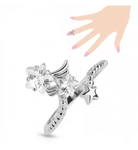 Кольцо на фалангу TATIC R-A015-C со звездочками