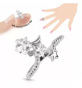 Кольцо на фалангу TATIC R-A015-C со звездочками