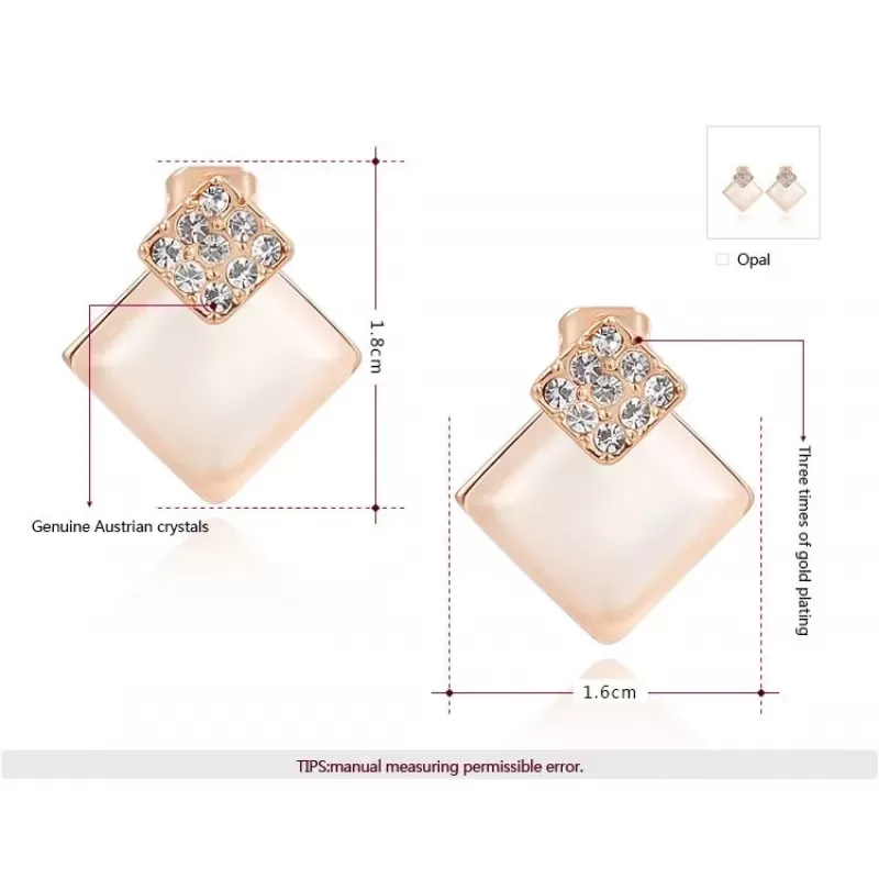 Серьги ROZI RR-49345B перламутровые ромбы