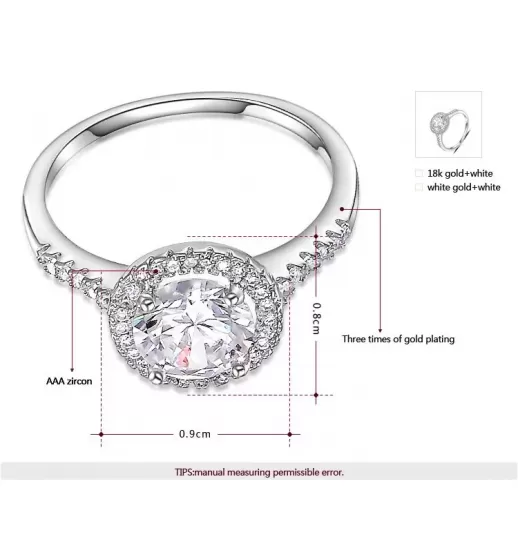 Кольцо ROZI RG-53480B с фианитами
