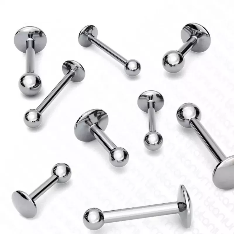 Титановая серьга лабрет для уха (хеликс, трагус, конч пирсинг), губ Pirslab T23L