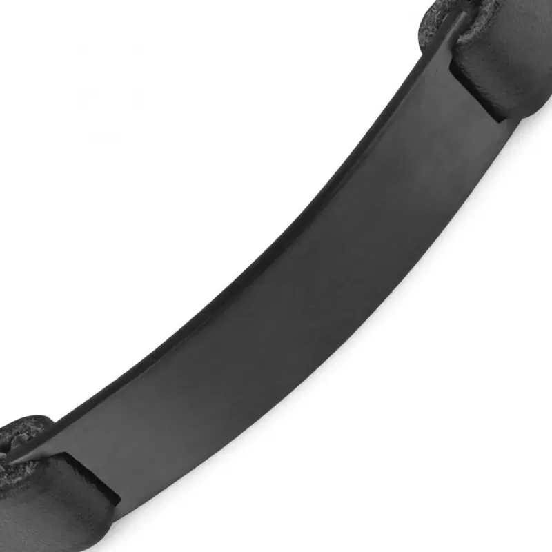 Браслет мужской из стали с покрытием и пластиной для гравировки Everiot SB-ZS-8941