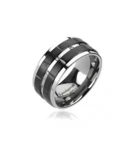 Титановое кольцо мужское Spikes NP-R-TI-4376 (4366) с фианитами