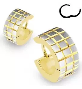Золотистые серьги-кольца из стали TATIC SE0324