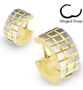 Золотистые серьги-кольца из стали TATIC SE0324