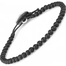 Черный браслет Everiot Select LNS-0234 из натурального агата