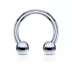 Циркуляр (подкова) из стали с внешней резьбой PiercedFish HT-LB серьга для септума носа, хеликса уха, трагуса, брови, губы, пупка, сосков, пирсинга смайл