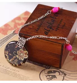 Кулон с цепочкой DS-71487, с ярким рисунком