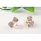 Серьги ROZI RR-62325A бантики с жемчужиной