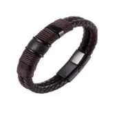 Кожаный плетеный мужской браслет Everiot SP-MJ-15060