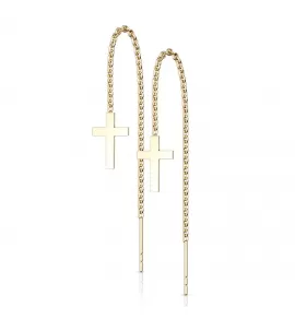 Женские серьги-протяжки из стали TATIC SE3968 с крестами