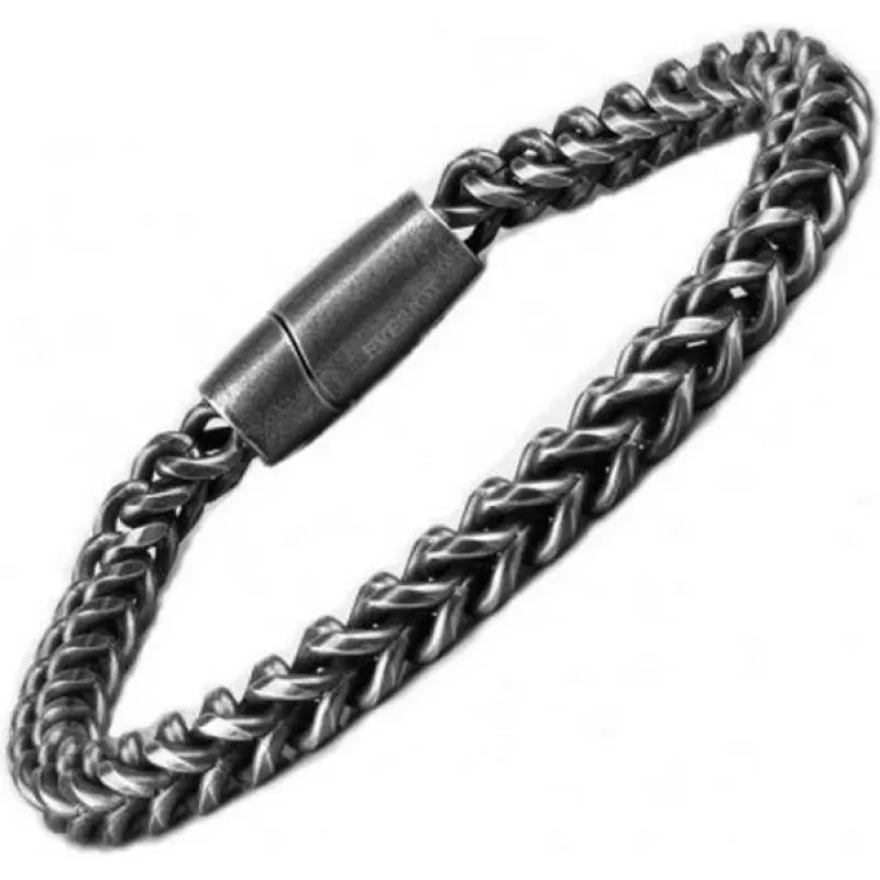 Мужской браслет-цепь из медицинской стали Everiot SB-MJ-1769 плетение косичка