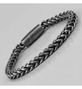Мужской браслет-цепь из медицинской стали Everiot SB-MJ-1769 плетение косичка