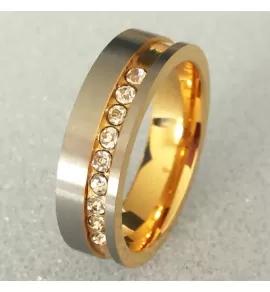 Женское титановое кольцо с фианитами Soul Stories TIR-001W (15,7 мм)