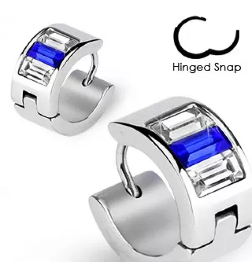 Стальные серьги-кольца TATIC SE2327 с фианитами