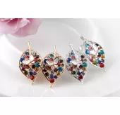 Серьги ROZI RR-20275A листья в серебряном цвете