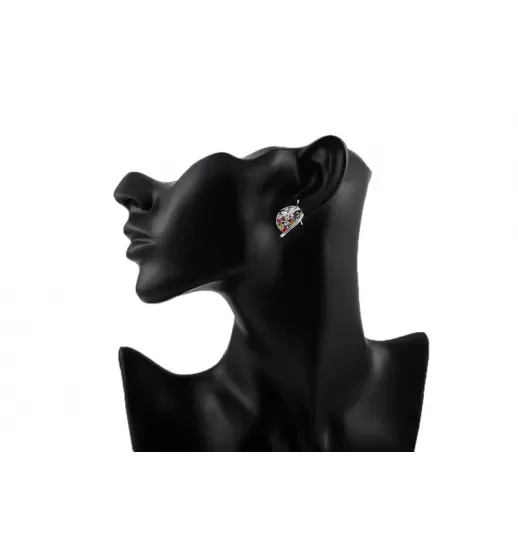 Серьги ROZI RR-20275A листья в серебряном цвете