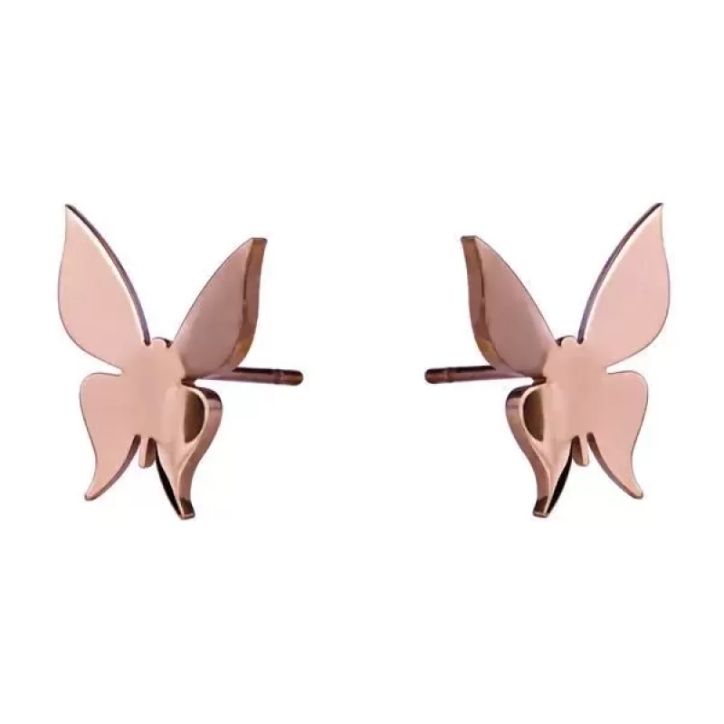 Женские серьги-гвоздики в форме бабочек Everiot AAB-303ESS из стали