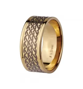 Мужское кольцо из стали Everiot AAB-759RSSG с узором