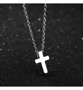 Кулон крестик на тонкой цепочке Everiot SPD-XP-1706 из стали