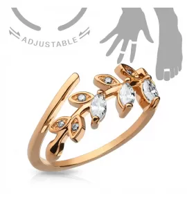 Безразмерное незамкнутое кольцо для пальцев ног/на фалангу TATIC R-A17555-RD в виде веточки