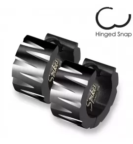 Черные серьги-кольца Spikes SE2124 из стали