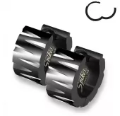 Черные серьги-кольца Spikes SE2124 из стали