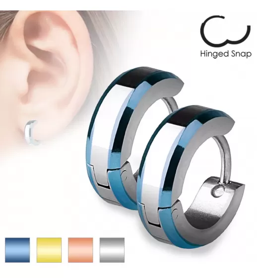 Маленькие серьги-колечки TATIC SSE-010 из стали