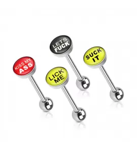 Набор из 4 штанг для пирсинга языка PiercedFish VB-017