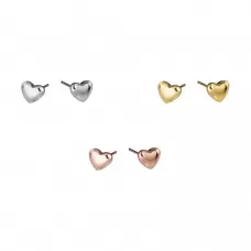 Женские серьги-гвоздики в форме сердечек Everiot AAB-305ESS из стали