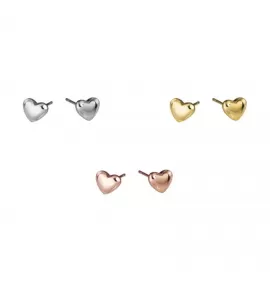 Женские серьги-гвоздики в форме сердечек Everiot AAB-305ESS из стали